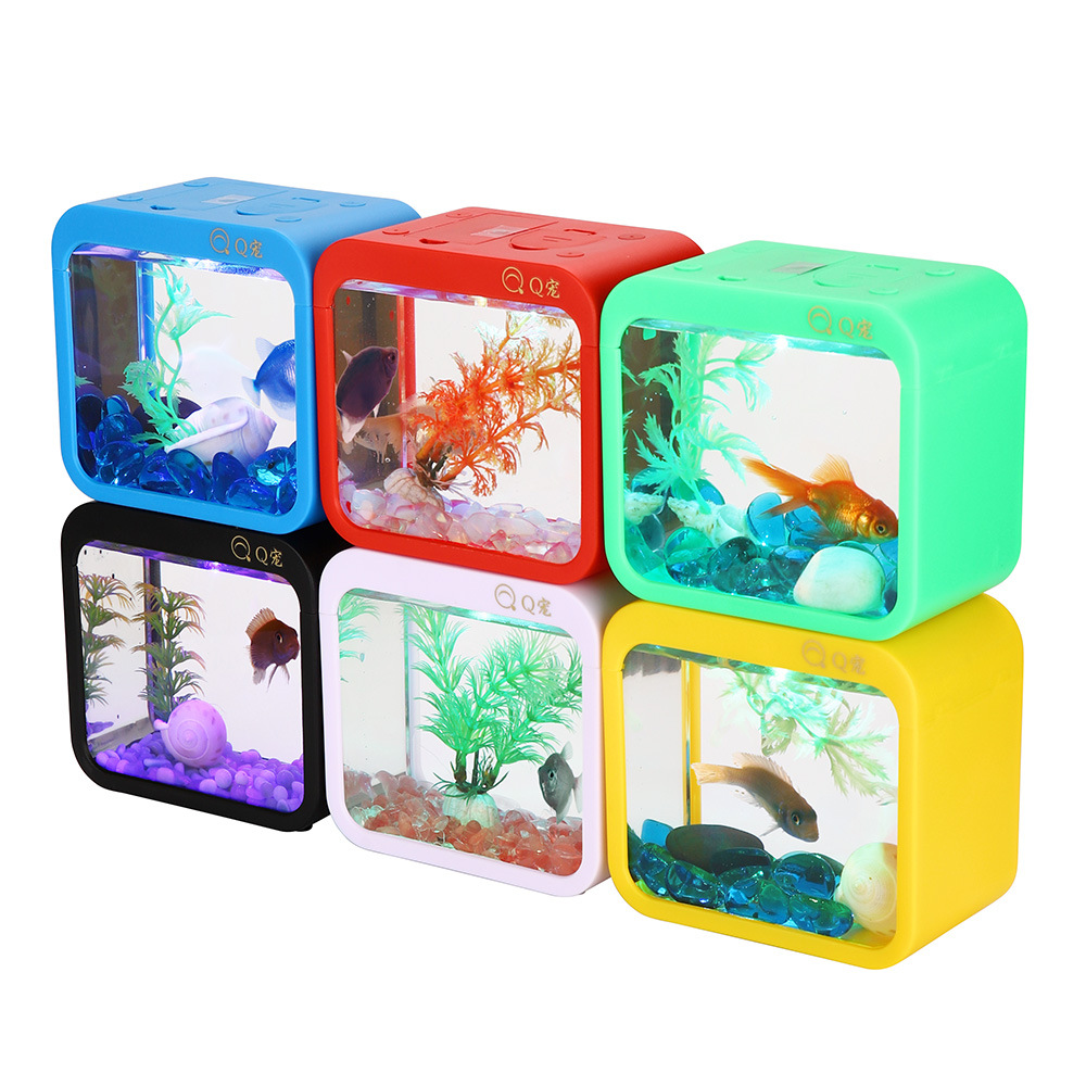 Aquarium Fish Game - Boîte Betta créative colorée avec lumière,