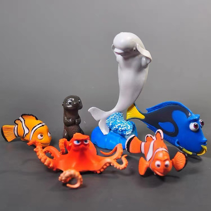 Aquarium Fish Dolphin - Statue de poupées mignonnes, 6 pièces,
