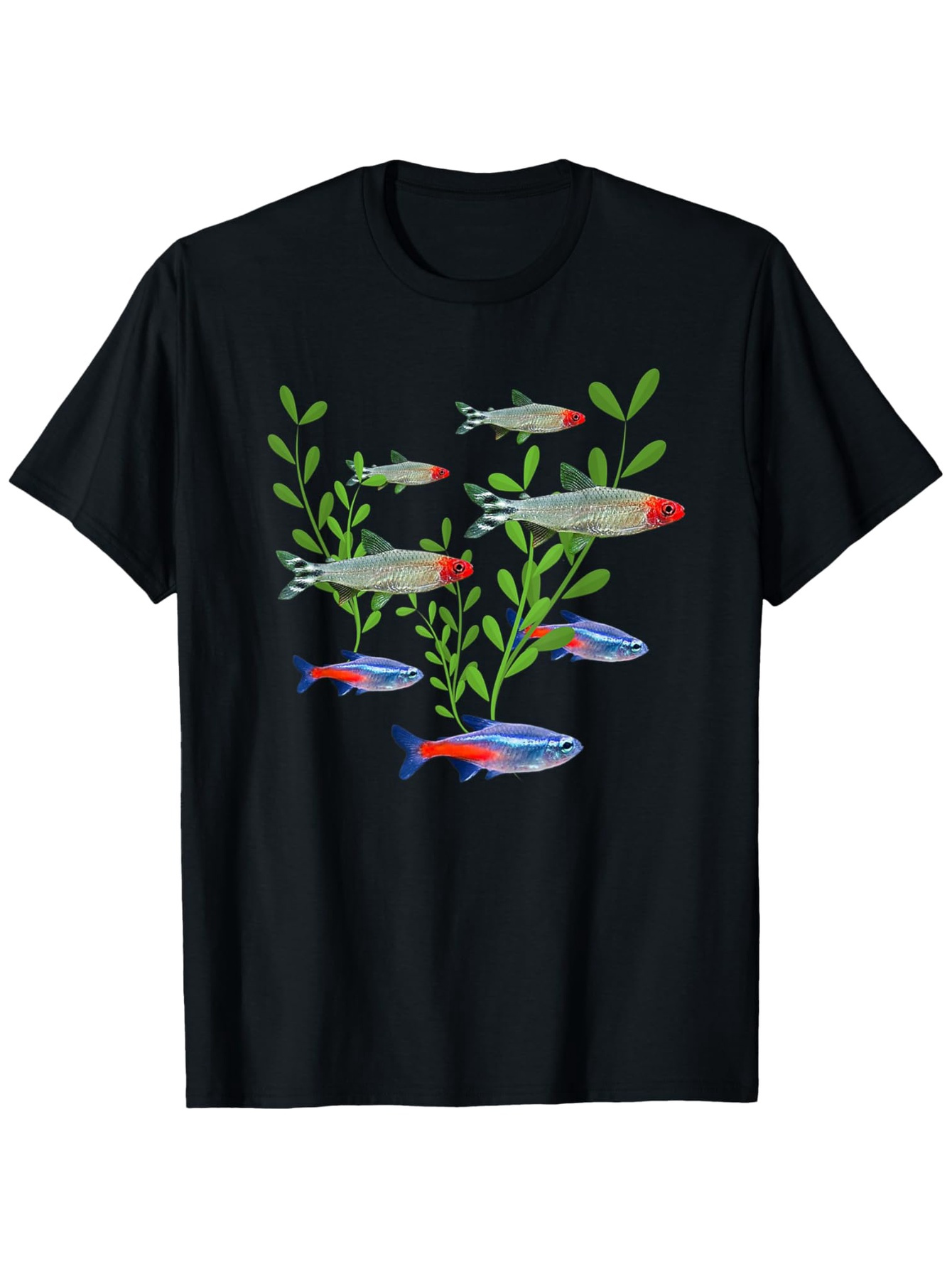 Tetra Fish In Aquarium - T-shirt imprimé poissons Neon & Rummy