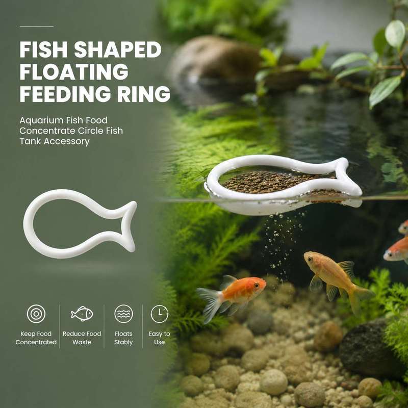 Aquarium Fish Food - Anneau flottant en forme de poisson