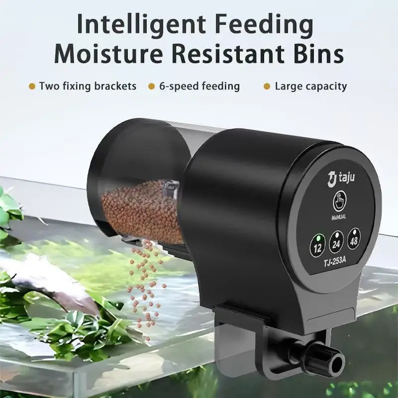 Aquarium Fish Food - Mangeoire pour Aquarium, mangeoire intelligente chronométrée,