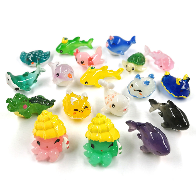 Aquarium Fish Dolphin - Figurine de requin, baleine, tortue, dauphin,