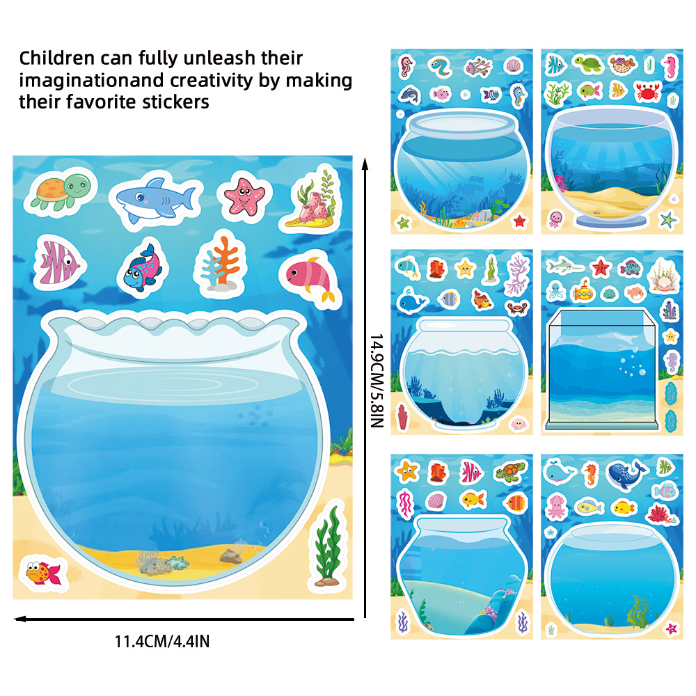 8/16 feuilles d'autocollants p - Aquarium Fish Game avis et prix