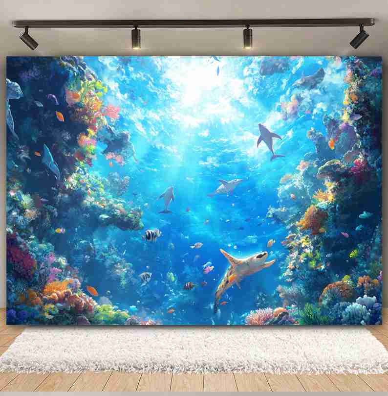 Fond du monde sous-marin pour  - Aquarium Fish Dolphin avis et prix
