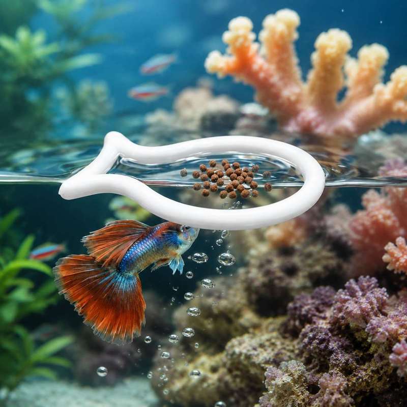 Anneau flottant en forme de po - Aquarium Fish Food avis et prix