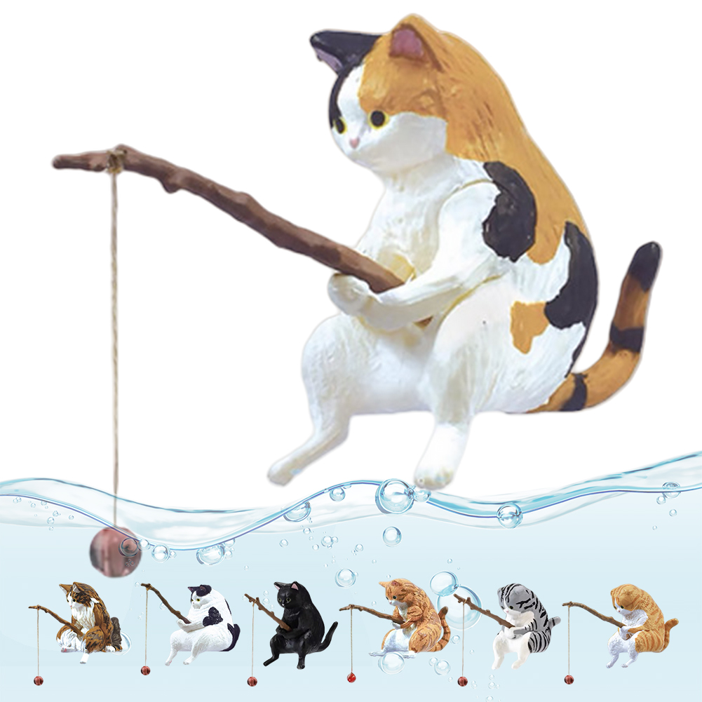 Figurine de chat de pêche mign - Fish Toy In Aquarium avis et prix