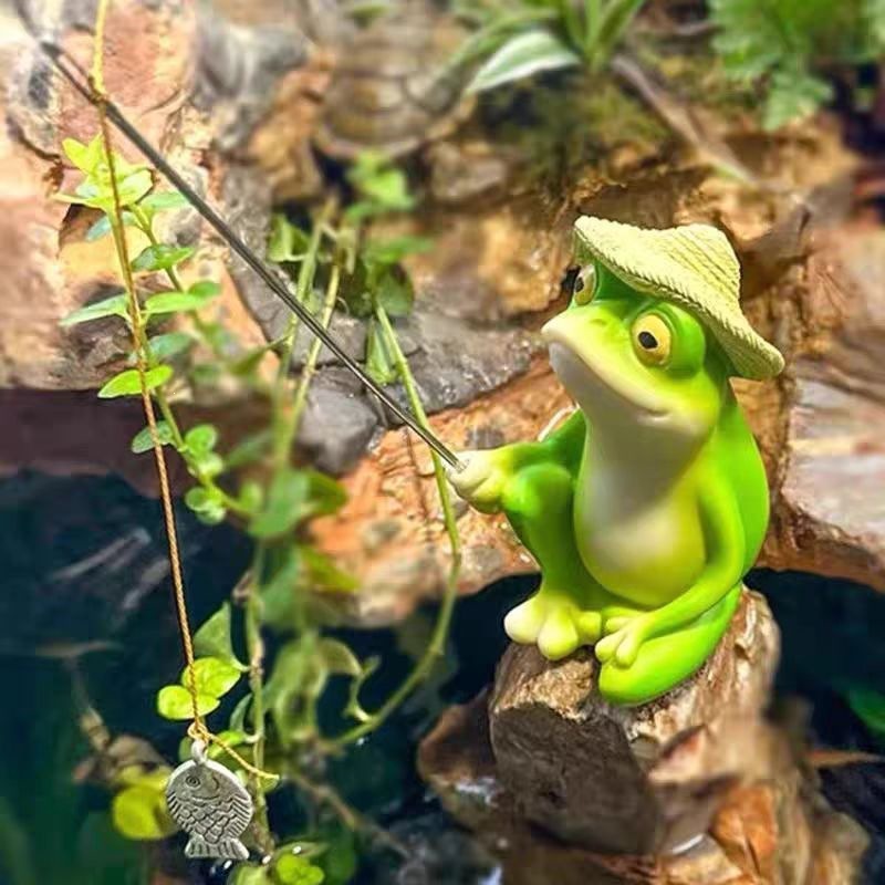Figurine de grenouille en rési - Aquarium Fish Guppy avis et prix